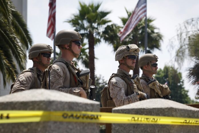 US Marines arrive in Los Angeles during ongoing anti-ICE protests Marines