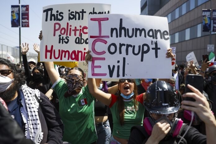 National Guard deployed by President Trump as anti-ICE protests continue in Los Angeles protesta