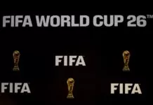 Trump vuelve a amenazar con retirar sedes del Mundial 2026 en ciudades demócratas logotipo de la FIFA durante el lanzamiento de la marca oficial de la Copa Mundial de la FIFA 2026