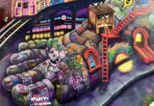 La grafitera estadounidense de origen ecuatoriano Lady Pink presenta mural en Nueva York