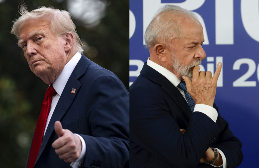 Cronología de la crisis entre Brasil y Trump por el juicio a Bolsonaro por golpismo Donald Trump (i), y el presidente de Brasil, Luiz Inácio Lula da Silva.