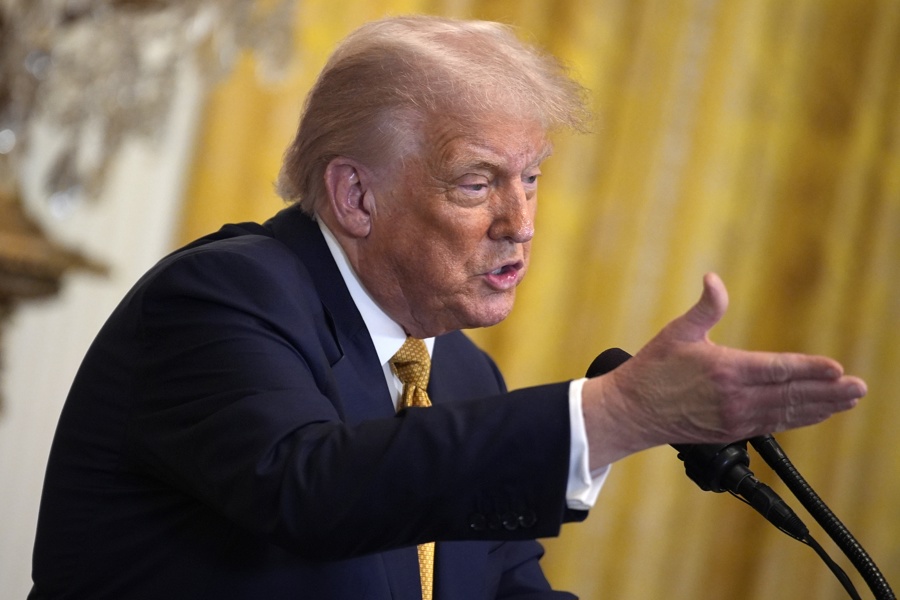 Trump hosts reception with Republican lawmakers at the White House Trump