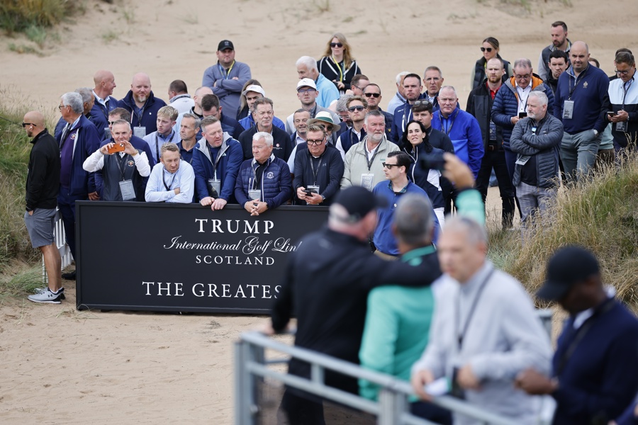 US President Trump opens new golf course Trump International Golf Scotland