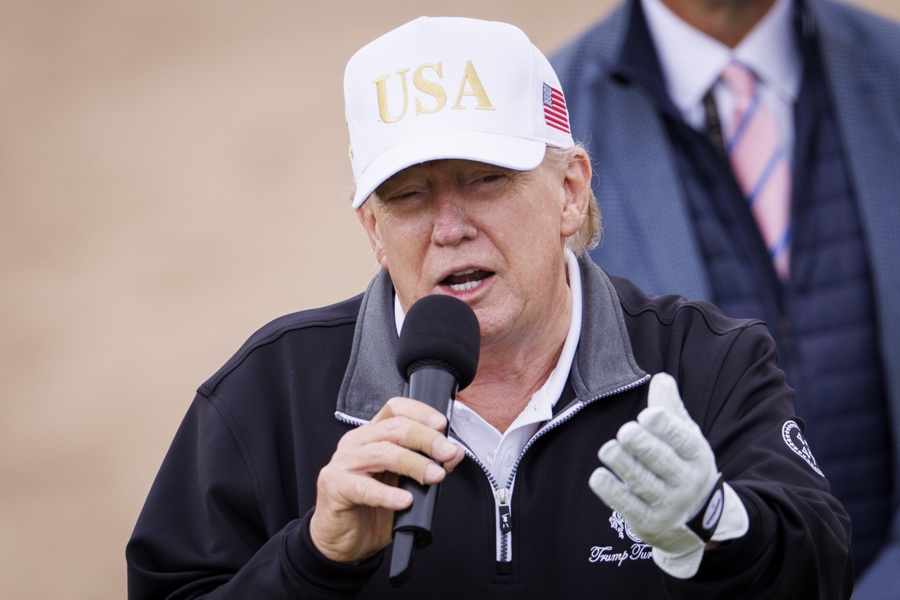 US President Trump opens new golf course Trump International Golf Scotland