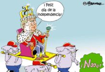¡Feliz día de la independencia! caricatura