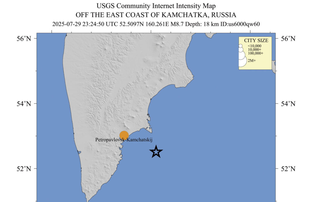 EE.UU. emite alerta de tsunami en Hawái y partes de Alaska por sismo de 8,7 en Kamchatka