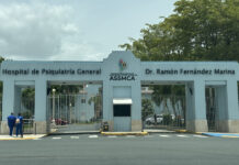 entrada del Hospital de Psiquiatría General, en San Juan