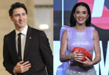 ex primer ministro canadiense Justin Trudeau y la cantante Katy Perry
