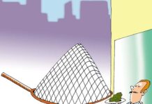 ¡No me siento seguro fuera de mi apartamento! CARICATURA