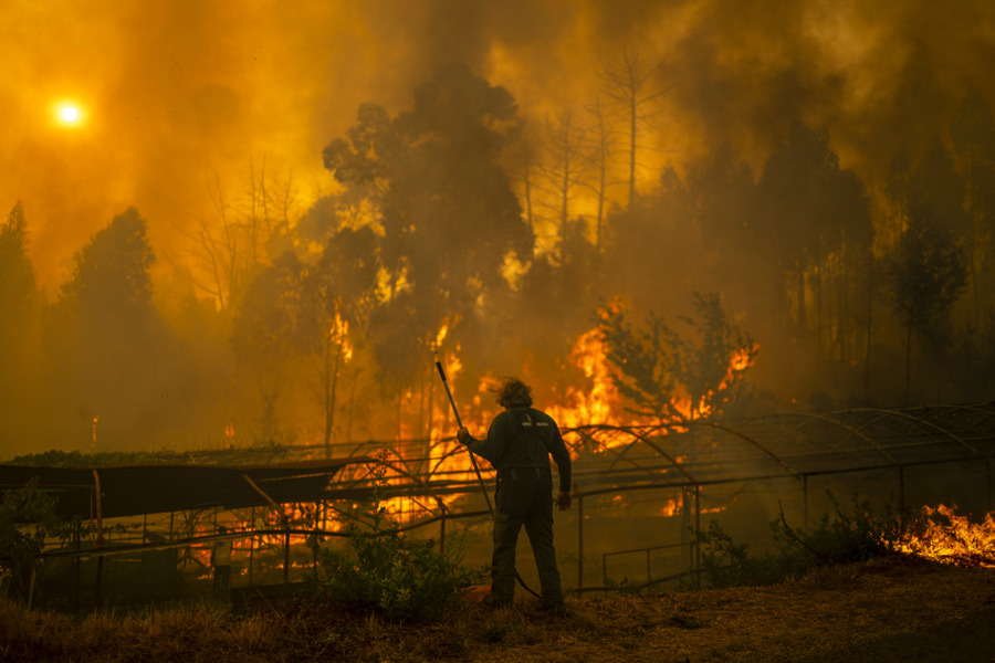 Incendio forestal en Carballeda de Avia (Ourense) Incendio forestal