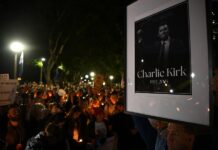 Vigil for late US activist Charlie Kirk in Sydney