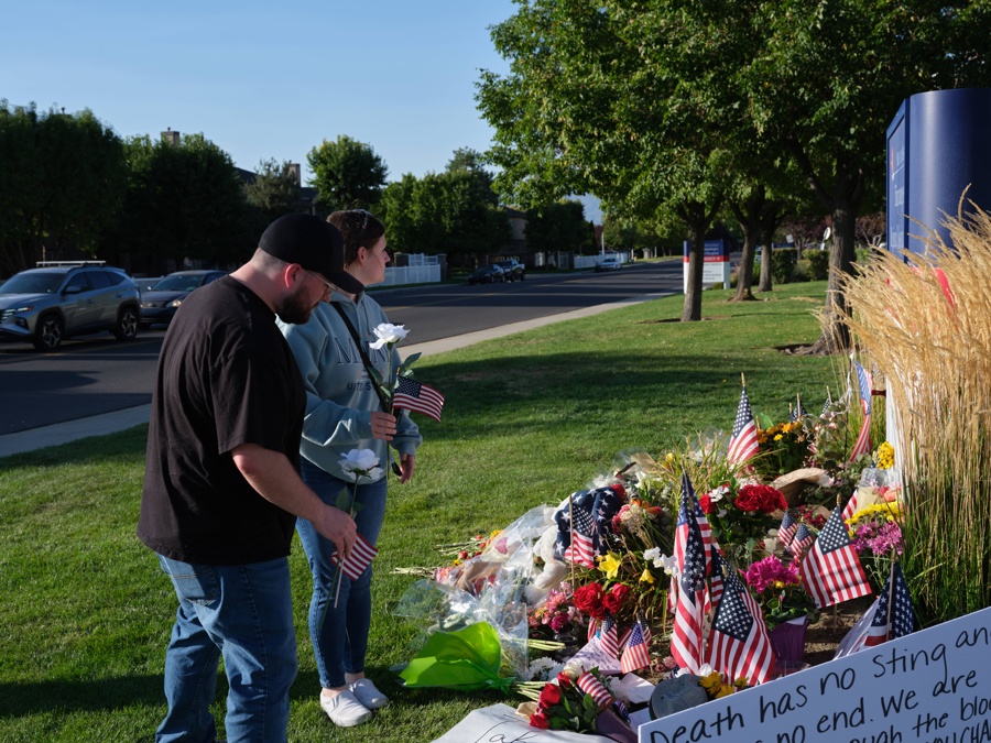 Vigil in Provo, Utah, following American political activist Charlie Kirk's death