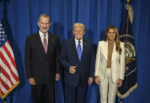 la recepción del presidente de los Estados Unidos Donald Trump al rey Felipe VI