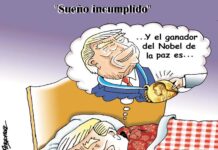 "Sueño incumplido" caricatura