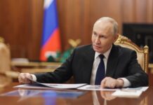Russian President Putin meets Deputy Defence Minister Tsivileva