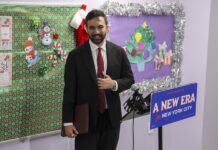 Mayor-elect Zohran Mamdani visits a childcare center in Manhattan