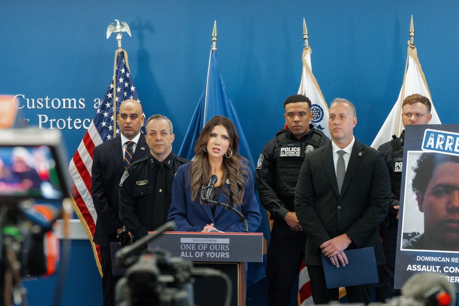 Department of Homeland Security Secretary Noem announces operation salvo in New York Kristi Noem