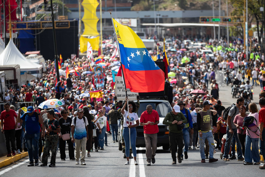 Chavismo marcha para conmemorar los 37 a&ntilde;os del 'Caracazo' y exigir la libertad de Maduro
