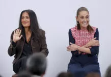 Sheinbaum anuncia incentivos para industria cinematográfica con Salma Hayek como invitada
