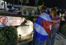Vigil for Cuban nationals killed in a speedboat after being intercepted by Cuban officials