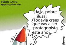 ¡Ja, ja, pobre ilusa! caricatura