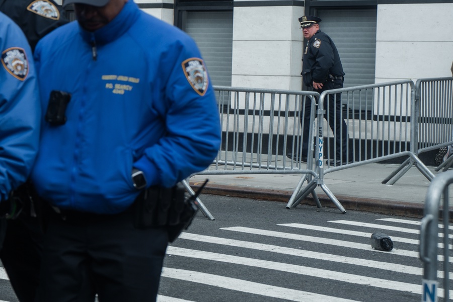 Clashes breakout at an anti-Muslim event in New York policía de Nueva York