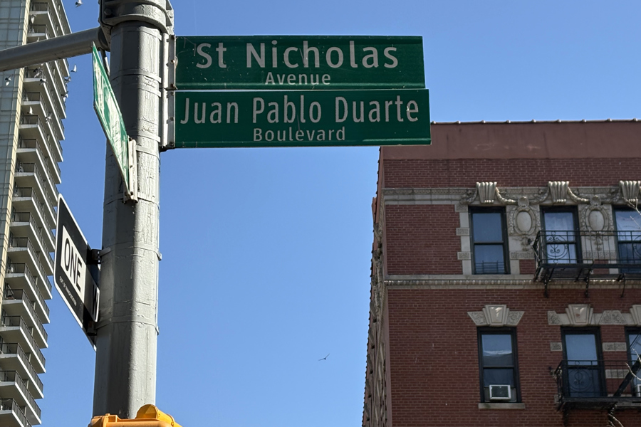placa de la calle dedicada al padre de la República Dominicana, Juan Pablo Duarte