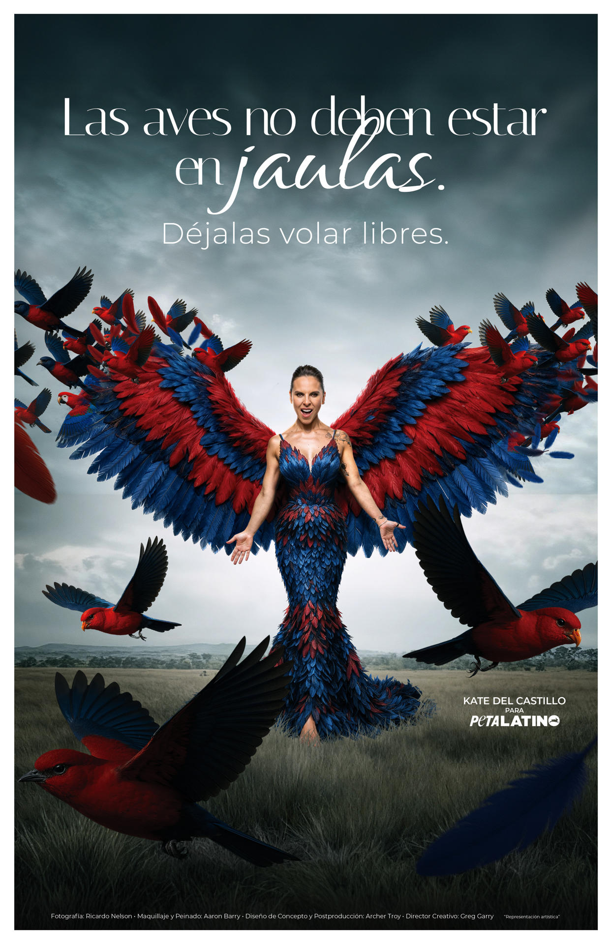 Kate del Castillo se une a Peta para defender a las aves silvestres y evitar su cautiverio