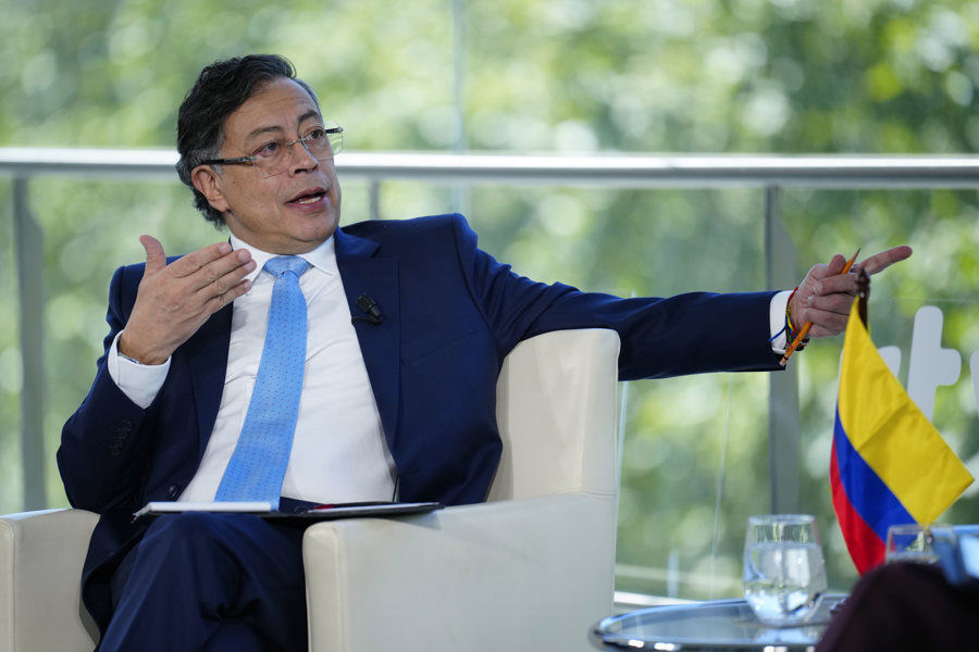 El presidente Colombia, Gustavo Petro participa en la segunda entrega de 'Los Desayunos' de RTVE y la Agencia EFE