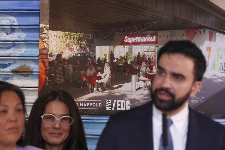 New York City Mayor Mamdani discusses city-owned grocery stores at press conference