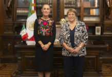 Sheinbaum recibe a Bachelet y reafirma apoyo de México a su candidatura en la ONU