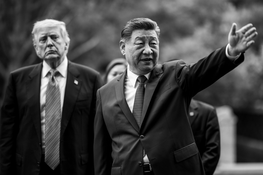 El presidente de los Estados Unidos, Donald J. Trump (i), junto al presidente chino, Xi Jinping 