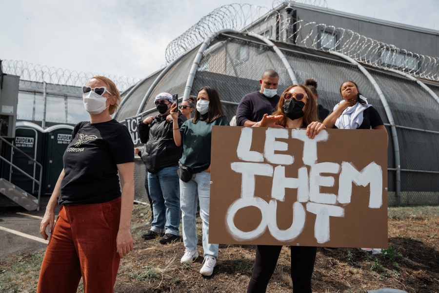 Protesters clash with ICE amid Delaney Hall hunger strike