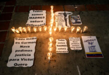 Familiares de presos políticos realizan vigilia en honor a Víctor Hugo Quero