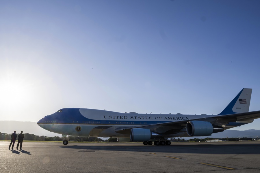 US President Trump departs following G7 summit US President Trump departs following G7 summit