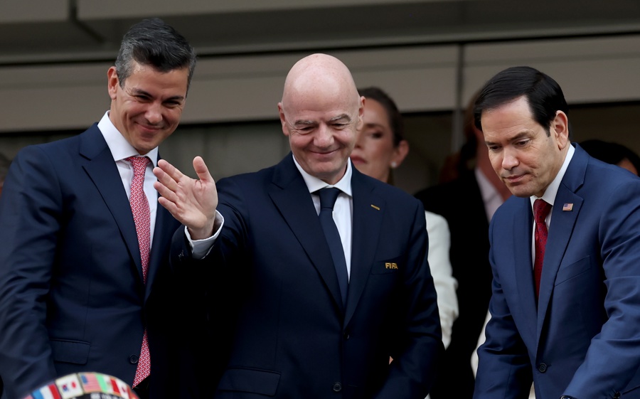 FIFA World Cup 2026 - Group D - USA vs Paraguay Santiago Pena, FIFA president Gianni Infantino and US Secretary of State Marco Rubio