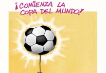 ¡Comienza la Copa del Mundo! caricatura