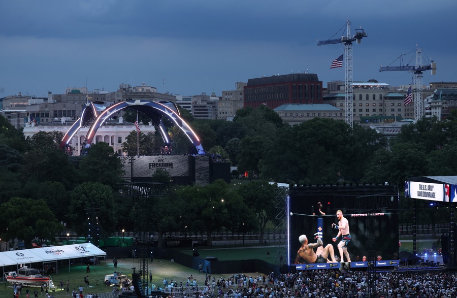 UFC Freedom 250 fan fest on the Ellipse