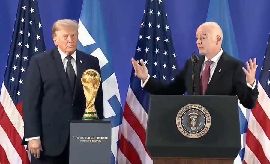 Donald Trump, junto al presidente de la FIFA Gianni Infantino