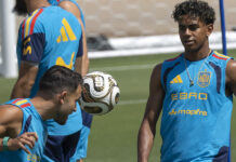 Entrenamiento de la selección de España en Dallas