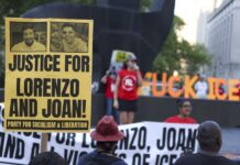 'ICE Out: Justice for Lorenzo and Joan' protest at Foley Square