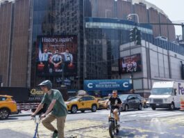 Inician los eventos para la boda de Taylor Swift y Travis Kelce bajo gran expectativa Madison Square Garden prepares for Taylor Swift and Travis Kelces wedding