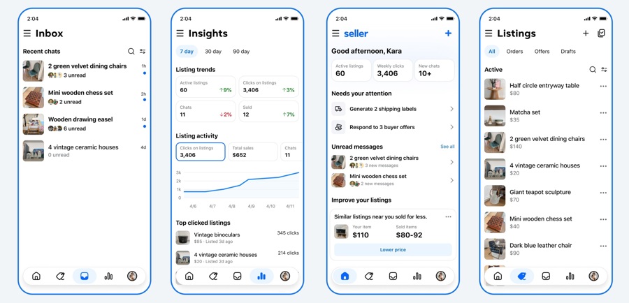 Meta lanza Seller, aplicaci&oacute;n impulsada por IA para los vendedores de Facebook Marketplace