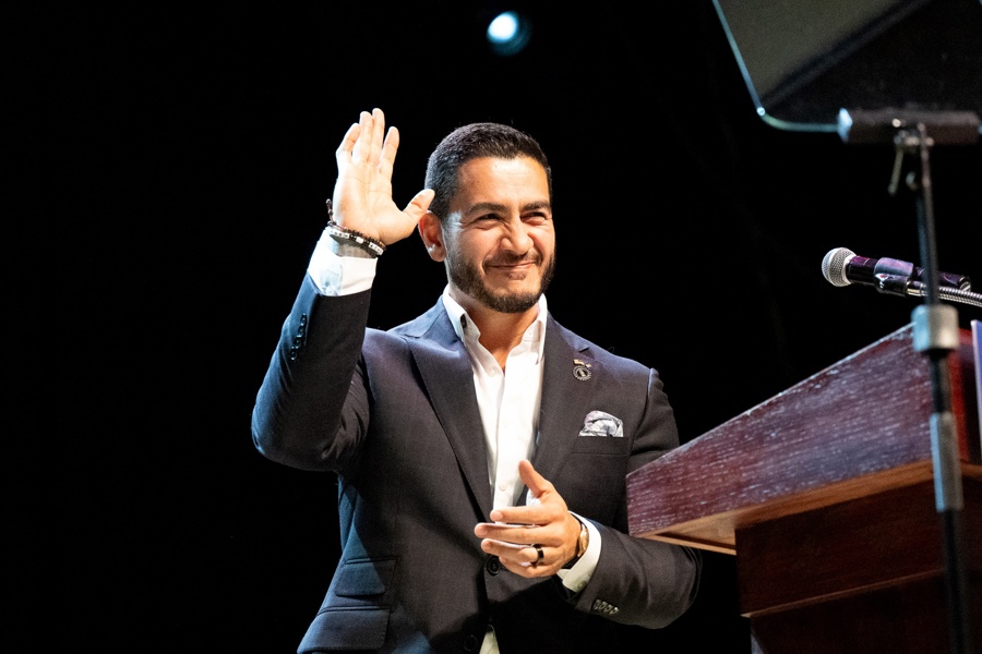 Democratic Senate candidate from Michigan Abdul El-Sayed's primary night in Detroit, Michigan