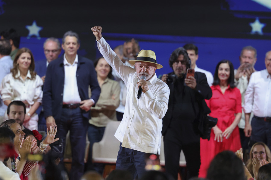 Convención para proclamar a Lula como candidato presidencial en Brasil Luiz Inácio Lula da Silva