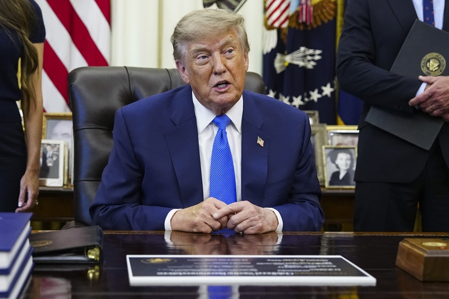 US President Trump signs executive order on childhood vaccines Trump