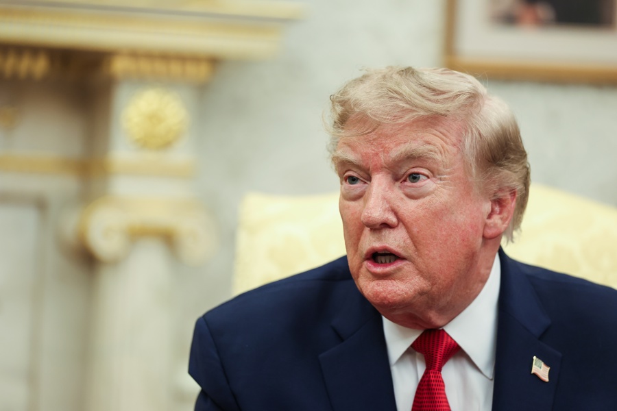 President Trump hosts Lifeguard Ryder Williams in the Oval Office Trump