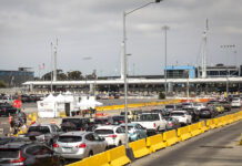México y EE.UU. activan operación binacional antidrones en frontera Tijuana-San Diego la Garita Internacional San Ysidro en Tijuana, Baja Californi