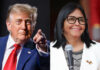 Delcy Rodríguez y Donald Trump, a un día de un histórico encuentro