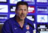El entrenador del Atlético de Madrid Diego Simeone